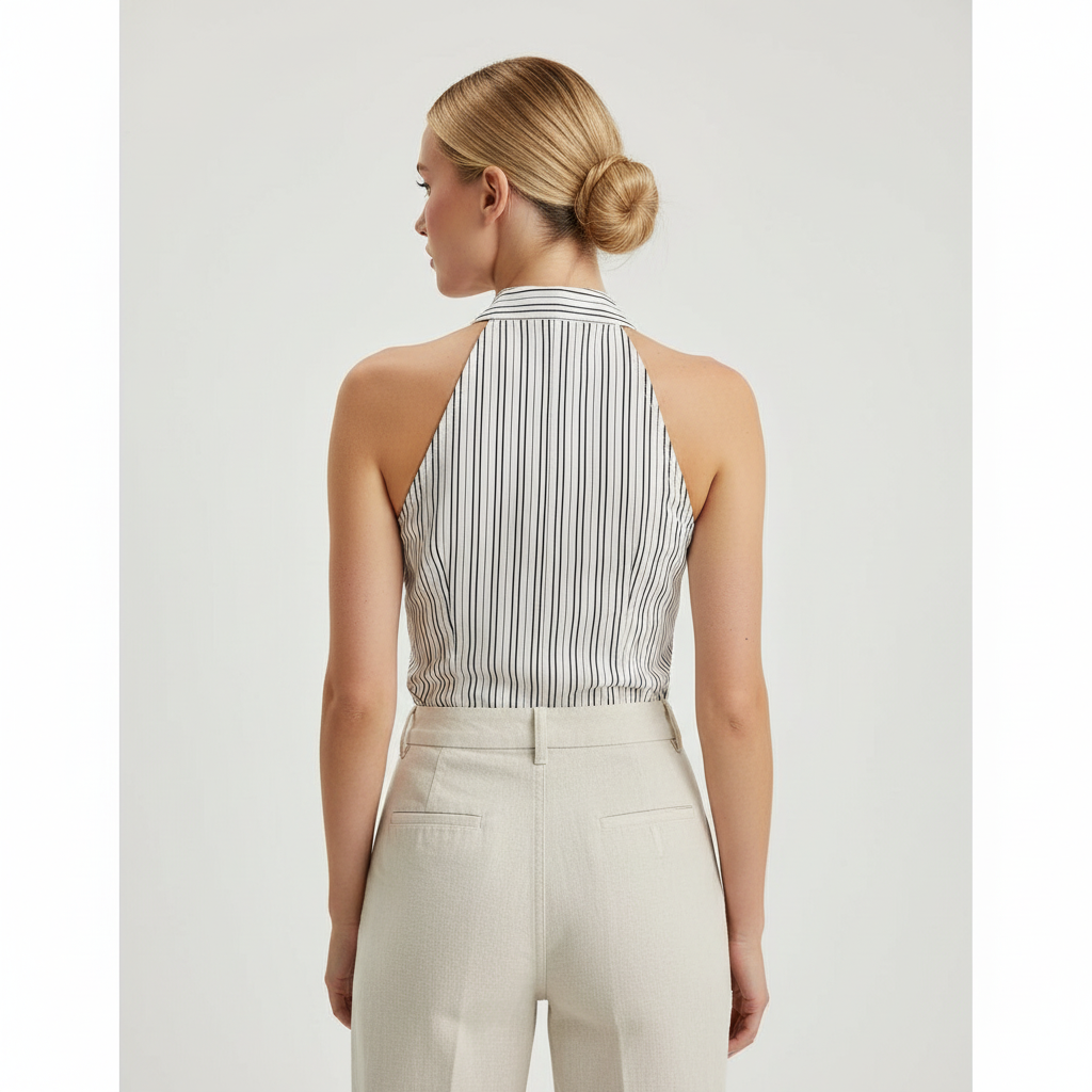 Blusa a rayas hombros descubiertos