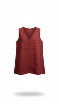 Blusa sin mangas color vino