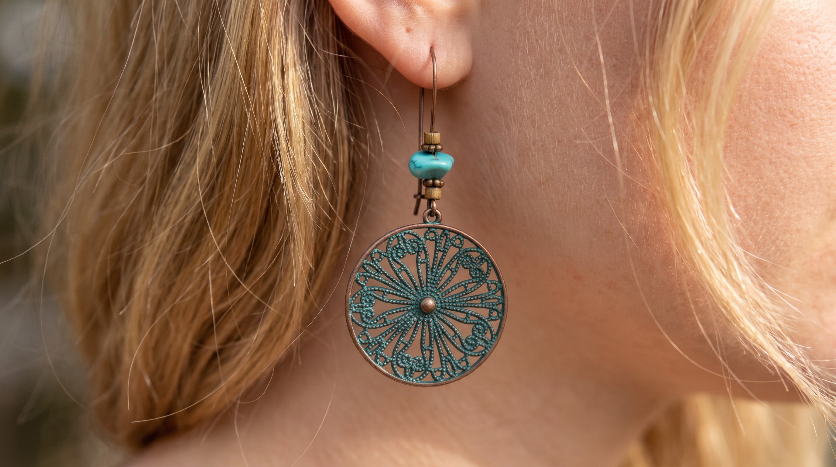 Aros Círculo Azul — Elegancia que habla por ti