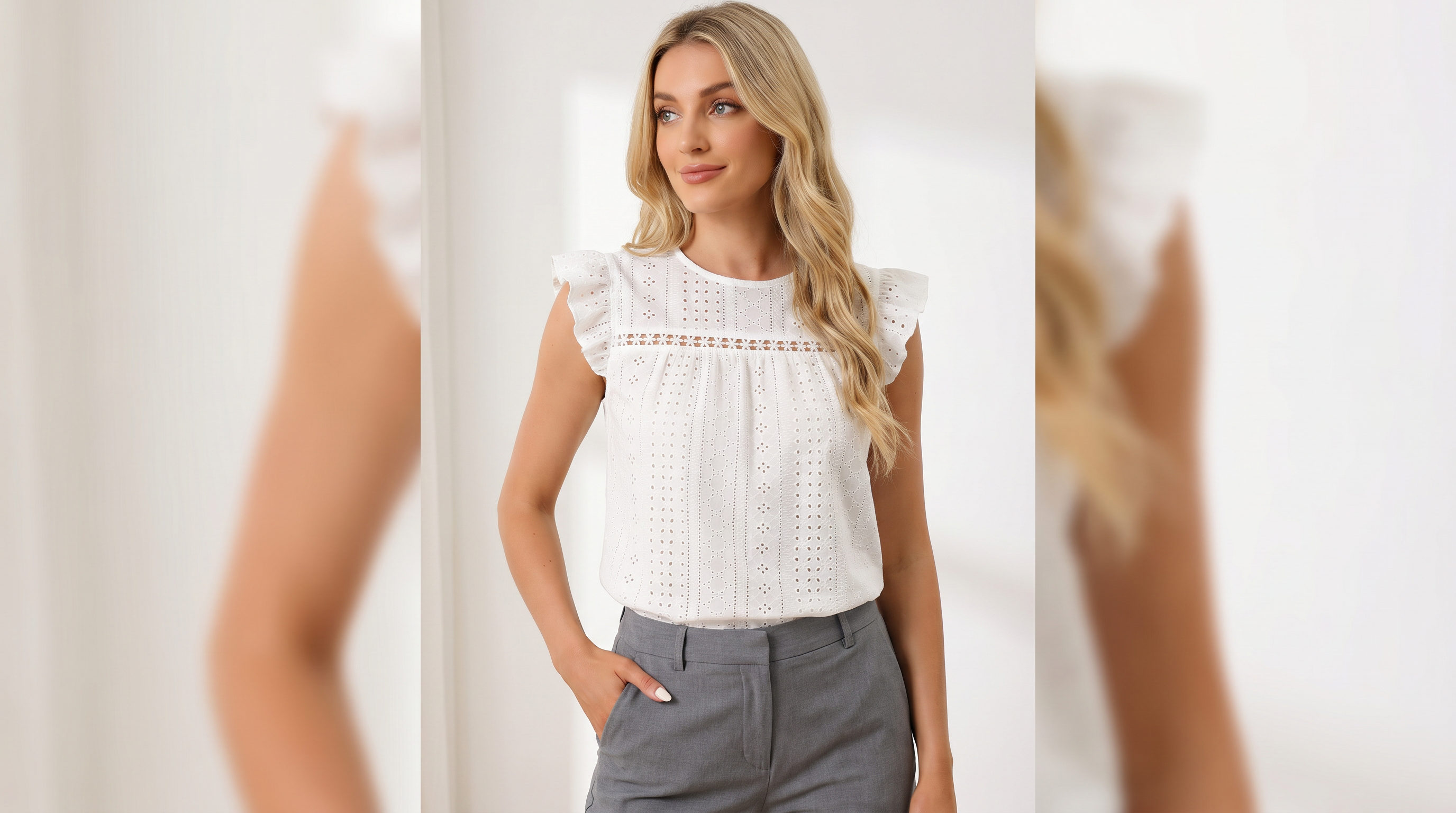 Blusa Blanca de Encaje