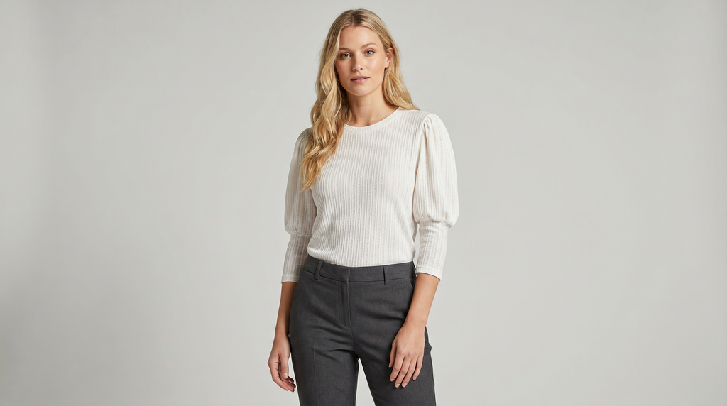 Blusa Drapeada de Algodón: Elegancia Versátil en Beige o Negro