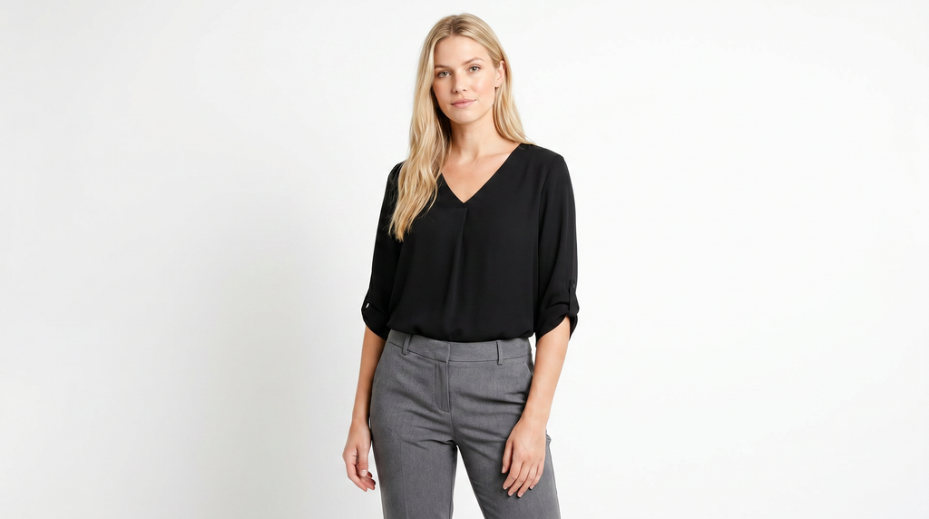 Blusa negra holgada