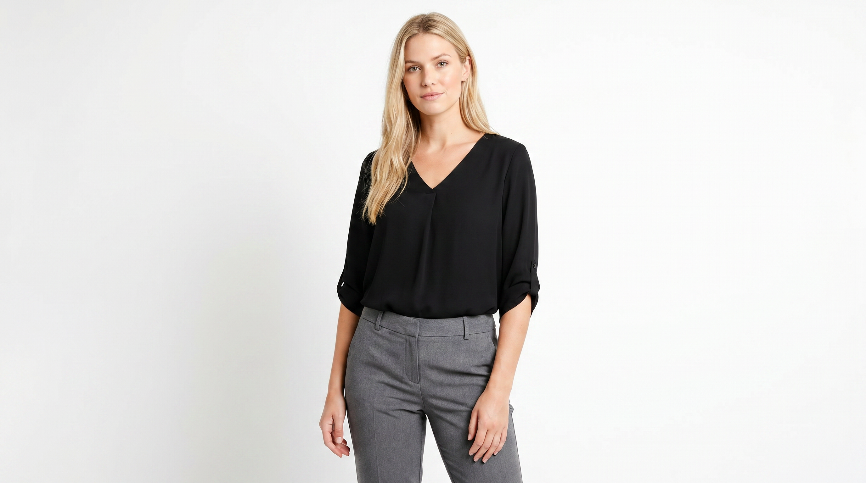 Blusa negra holgada