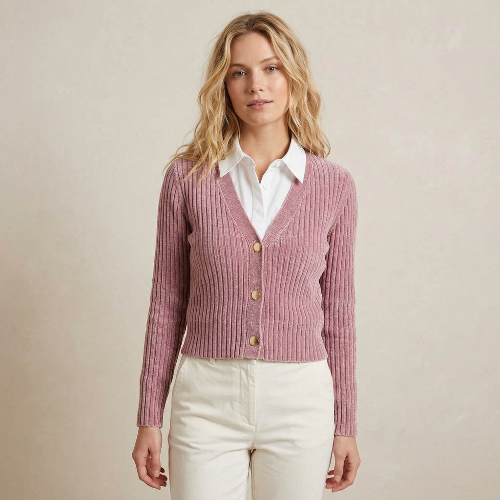 Cardigan con botones dorados