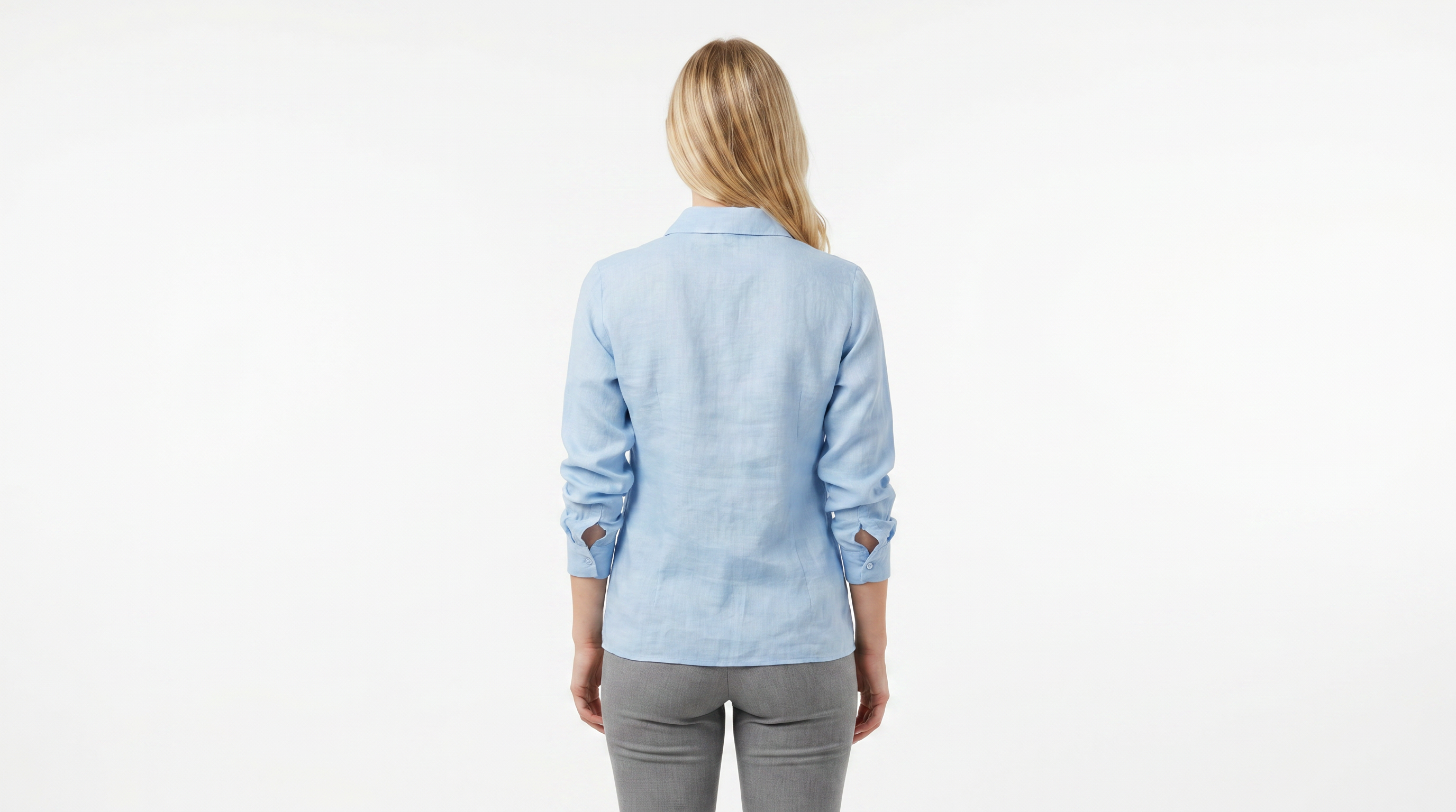 Camisa Celeste Manga Larga | Fresca y Elegante