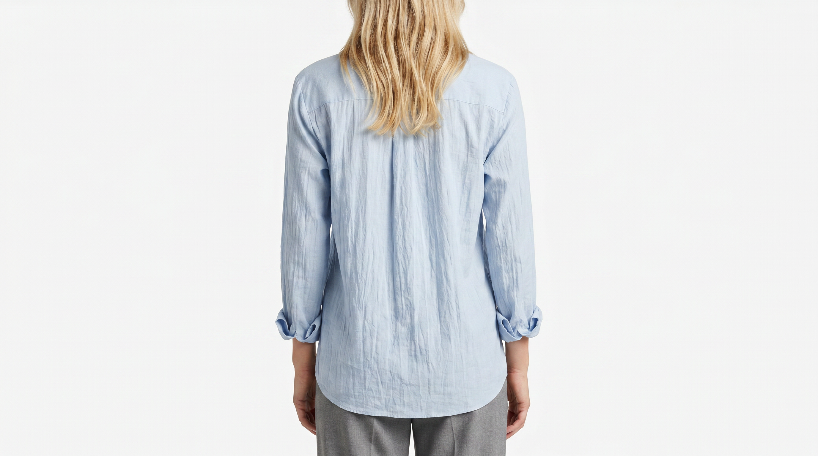 Camisa Celeste Manga Larga | Fresca y Elegante