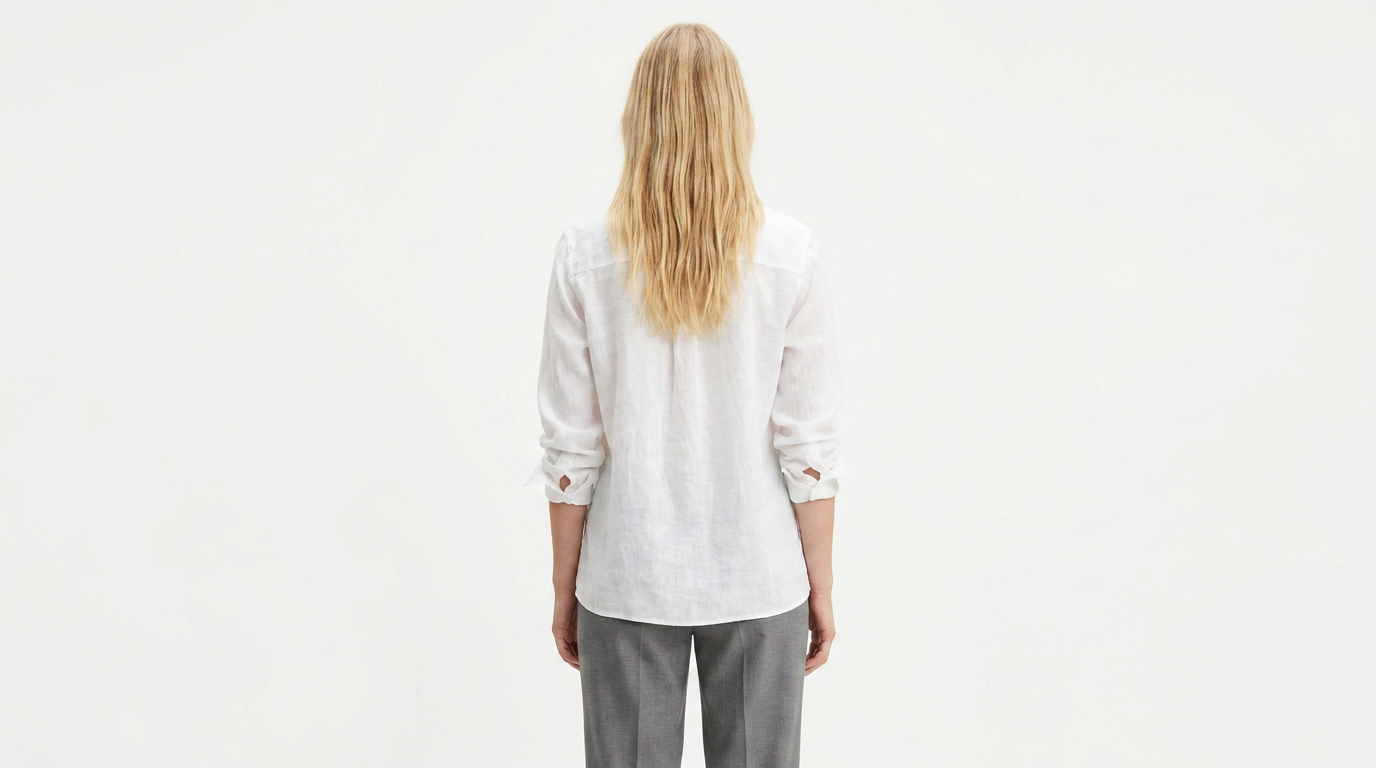 Blusa manga larga Blanca Clasica