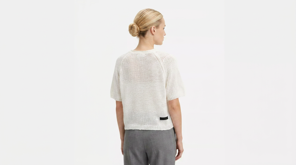 Sweater Blanco claro manga corta