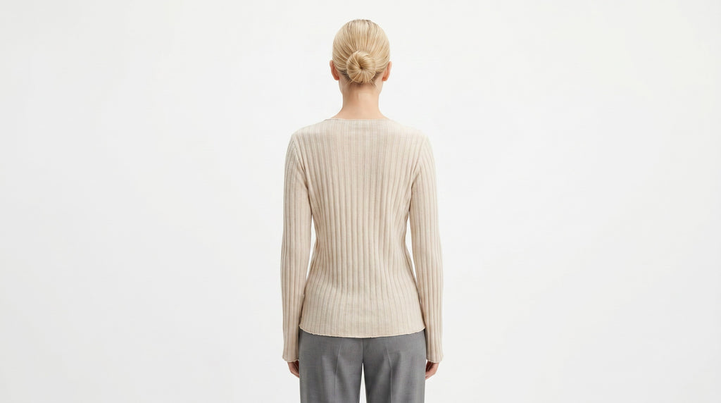 Sweater Beige Acanalado | Suave, Cálido y Siempre Chic