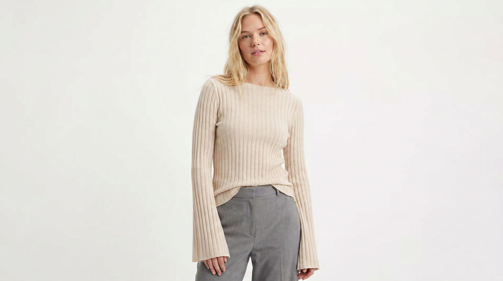 Sweater Beige Acanalado | Suave, Cálido y Siempre Chic
