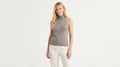 Top Tejido Cuello Alto Gris