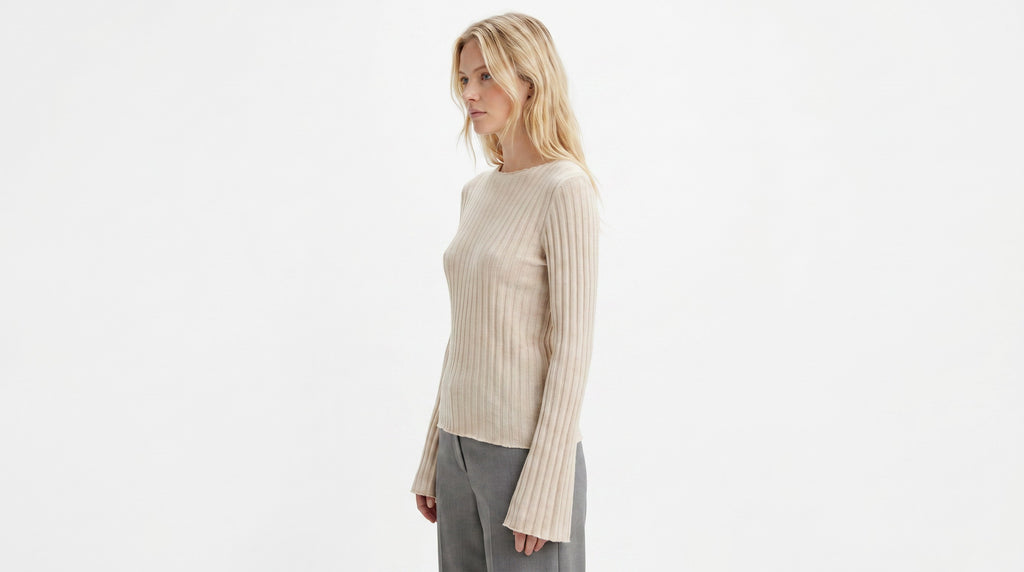 Sweater Beige Acanalado | Suave, Cálido y Siempre Chic