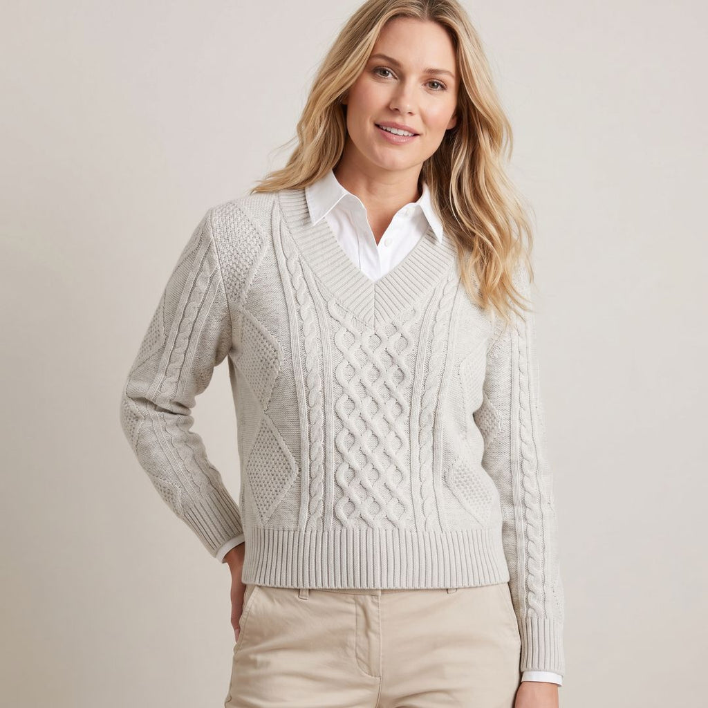 Sweater Cuello V Otoño