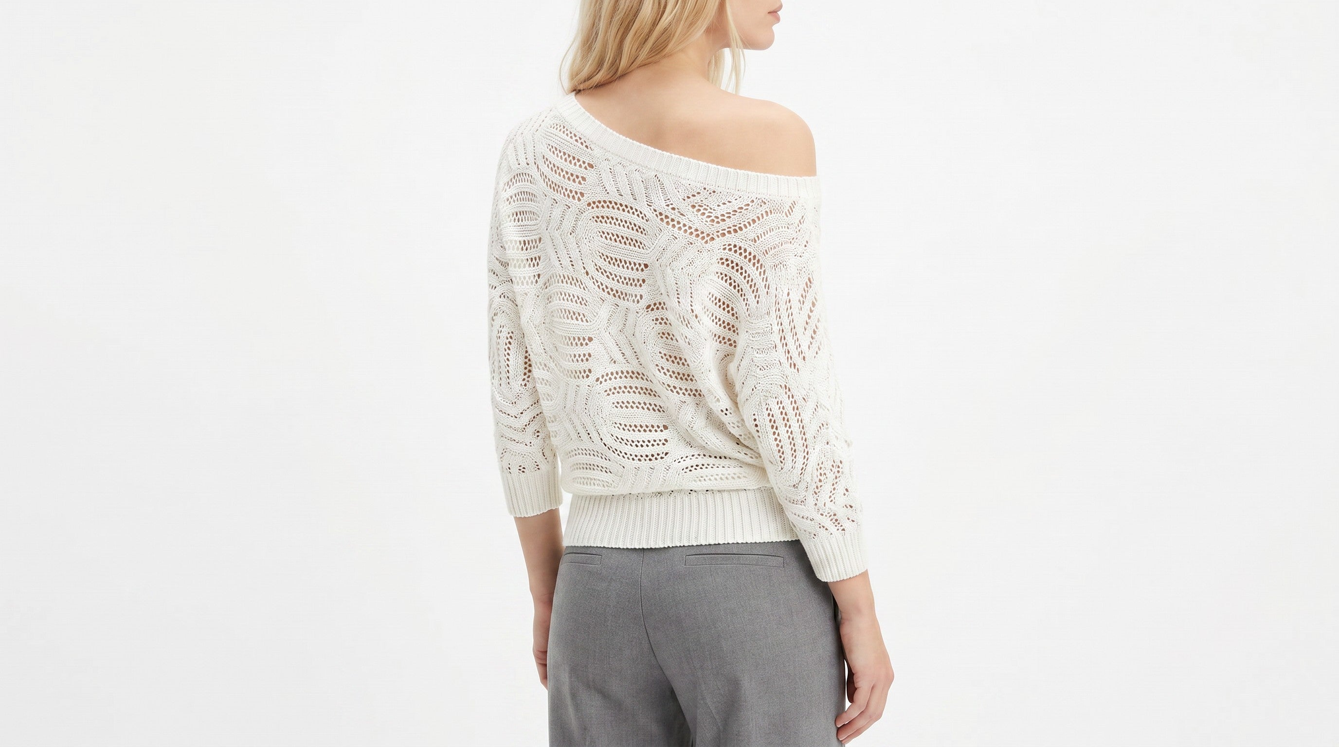 Sweater Tejido Blanco Calado | Liviano y Effortlessly Chic