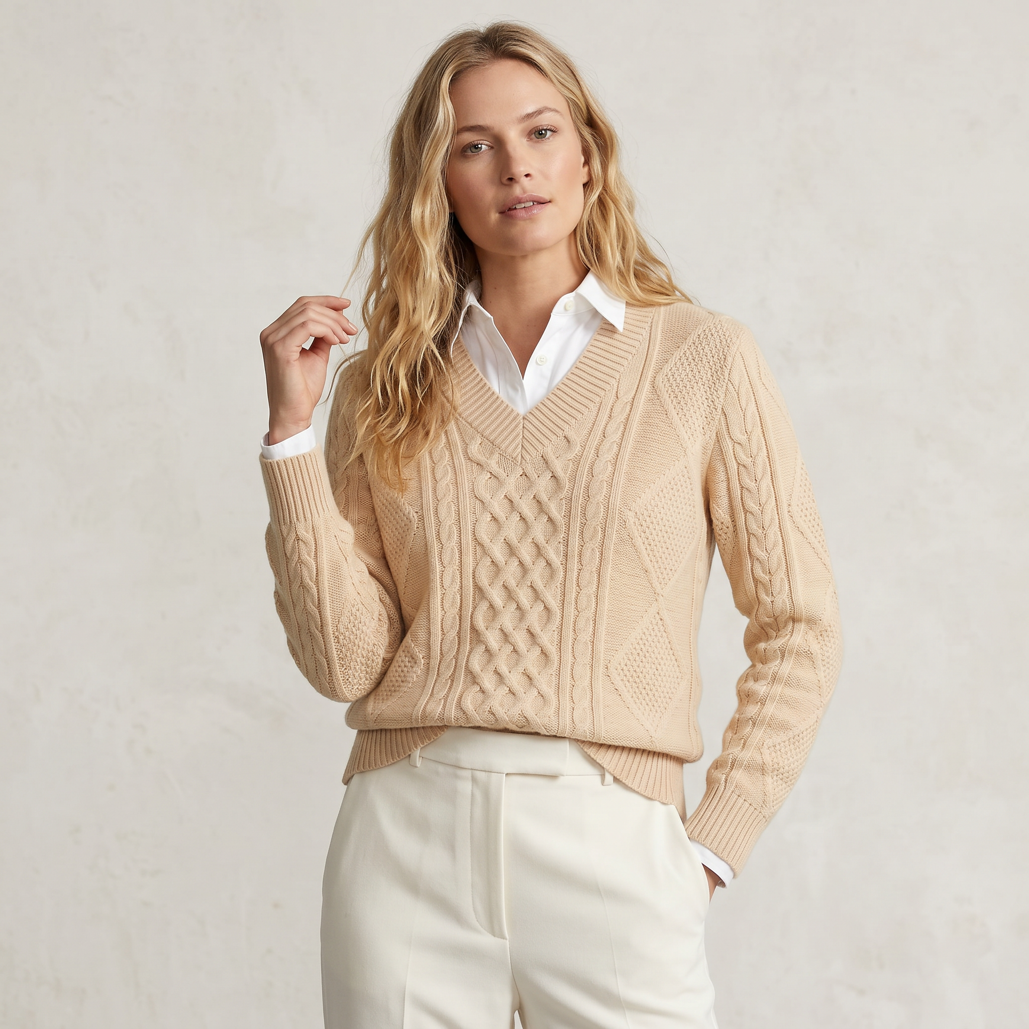Sweater Cuello V Otoño