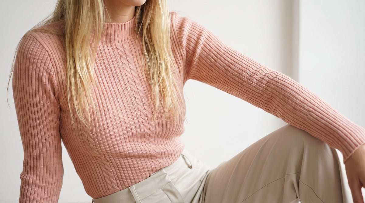 Sweater Acanalado Cuello Medio | Talla Única
