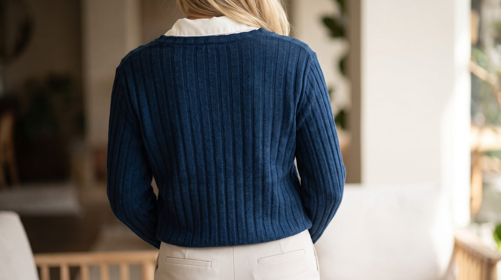 Sweater Azul Oscuro | Tejido Premium