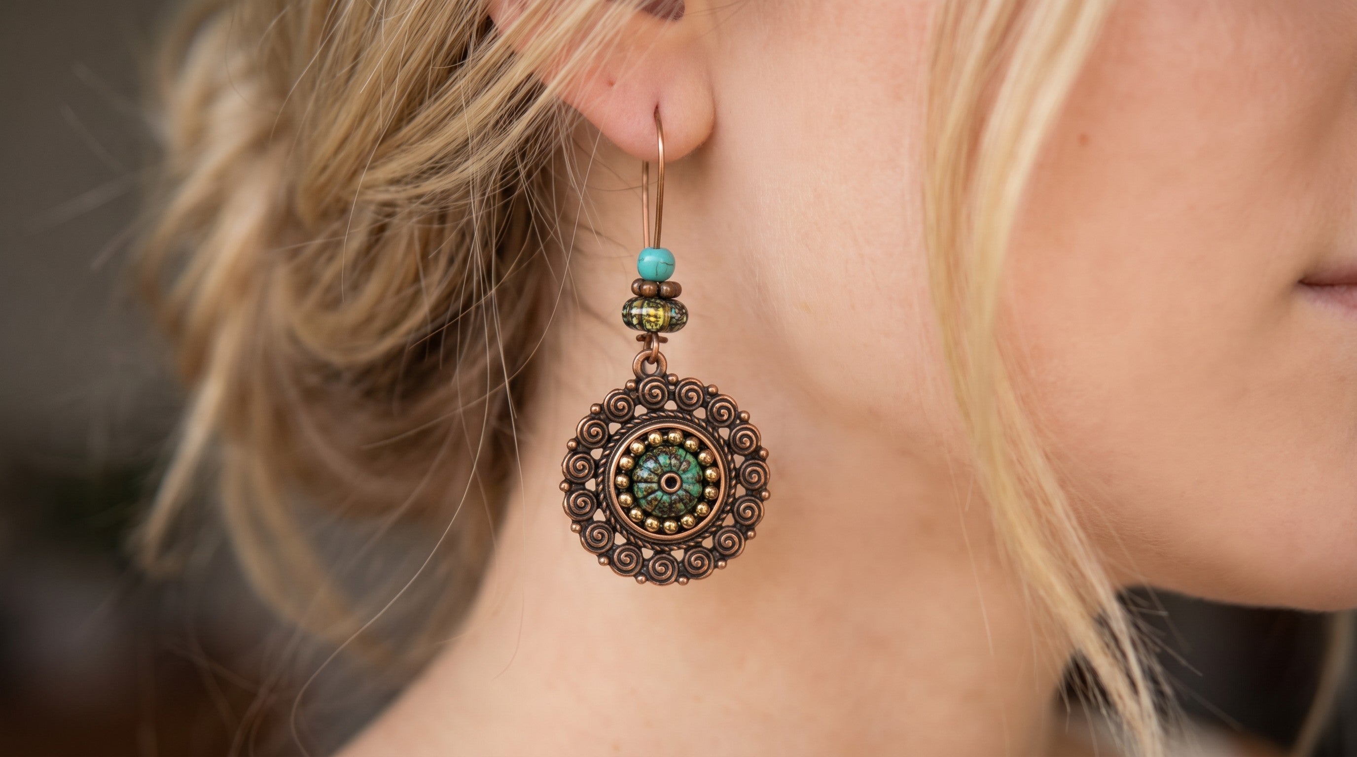 Aros con Turquesa | Toque Boho Chic