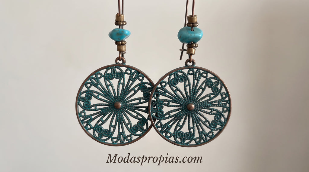 Aros Círculo Azul — Elegancia que habla por ti