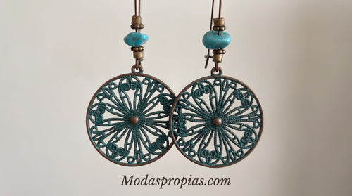 Aros Círculo Azul — Elegancia que habla por ti