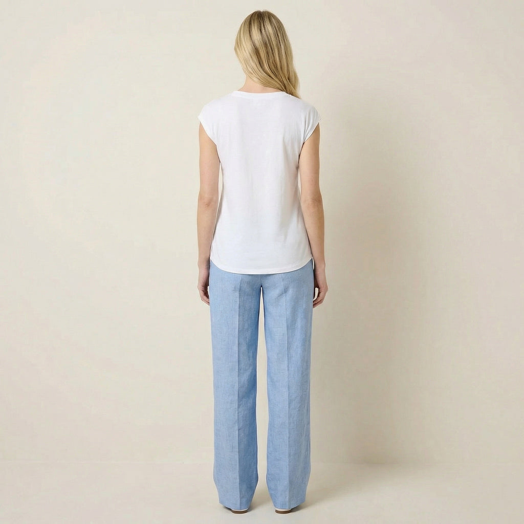 Blusa Cuello en V Blanca