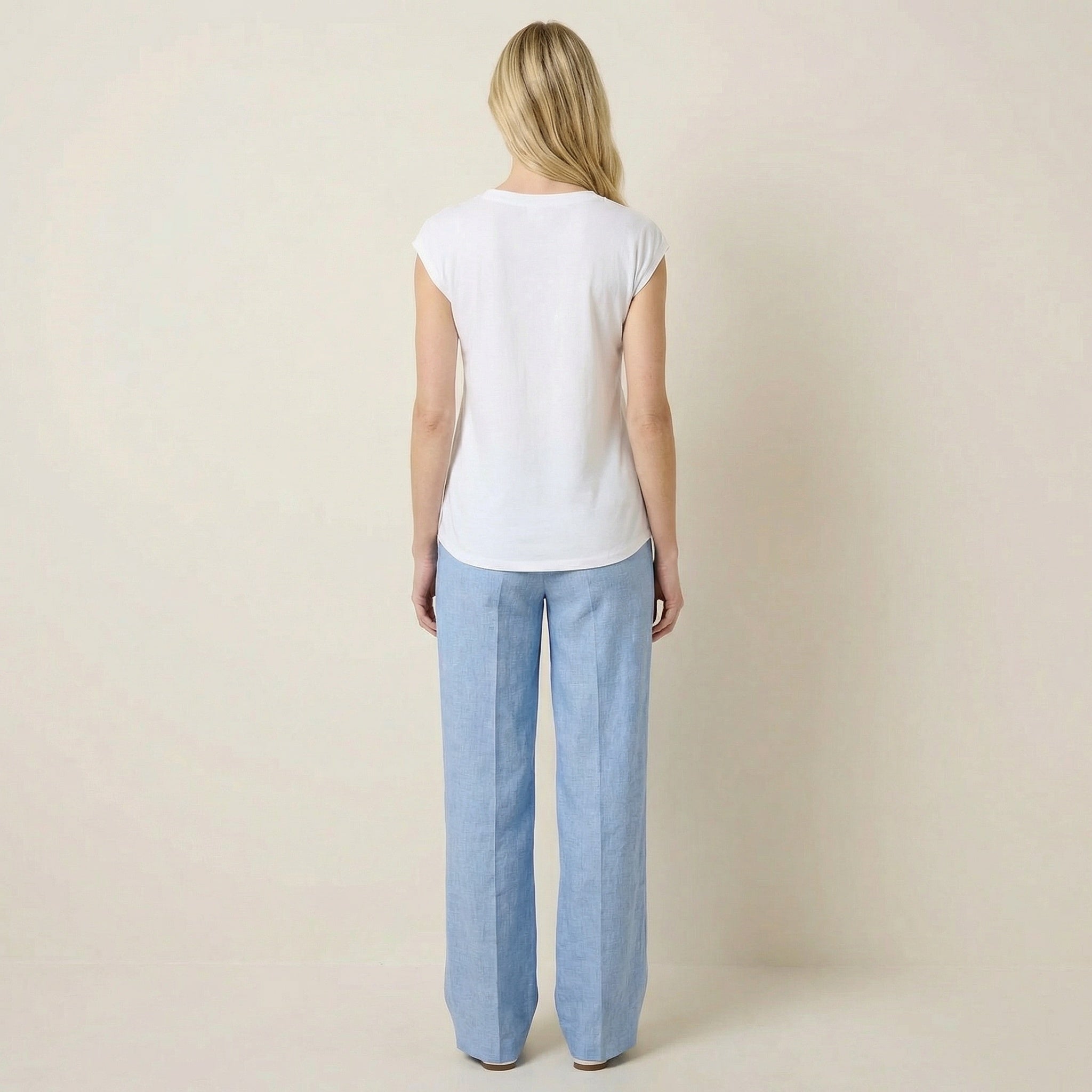 Blusa Cuello en V Blanca