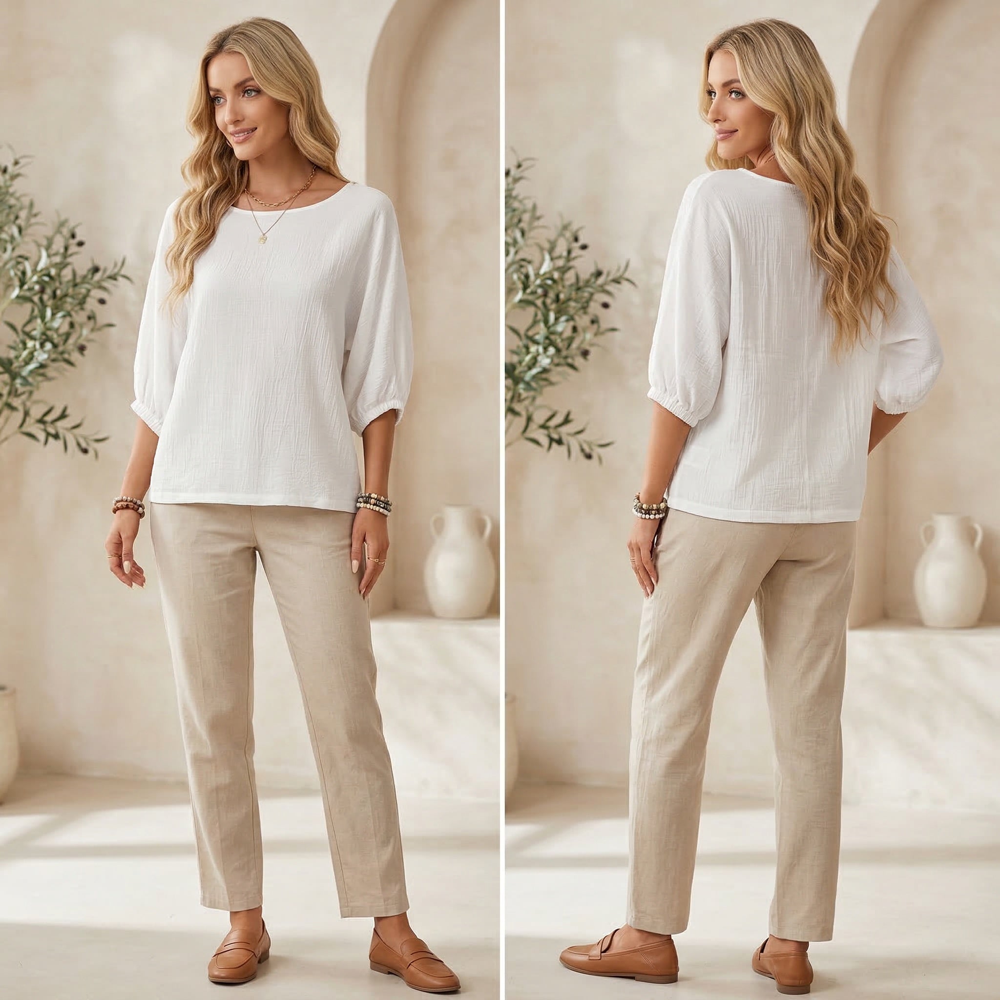 Blusa holgada Blanca
