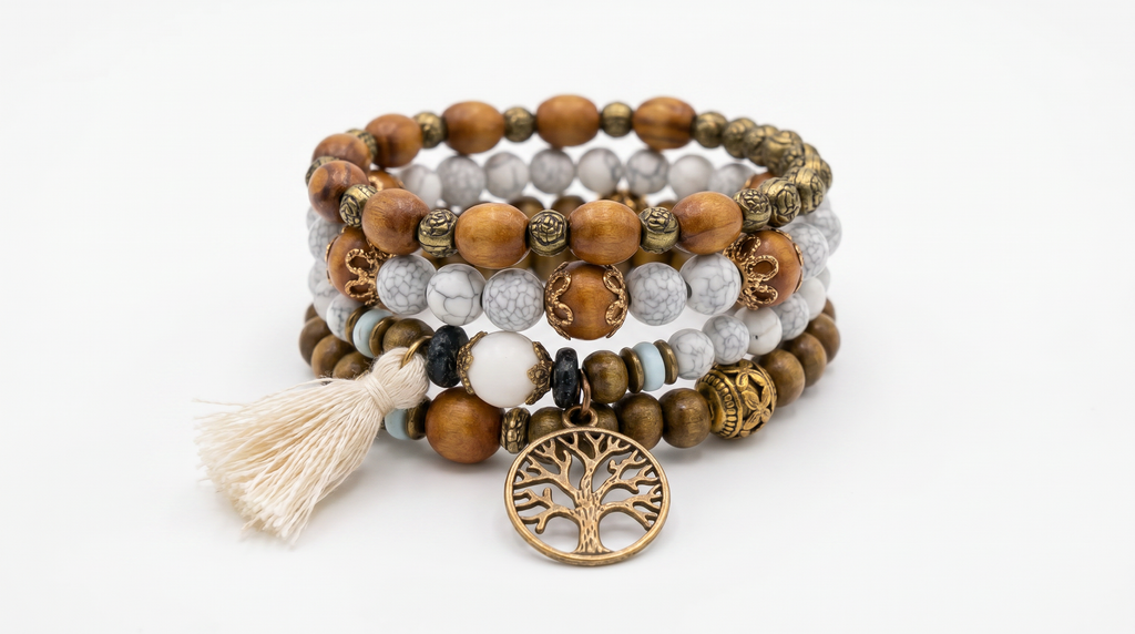 Set de Pulseras Artesanales con Estilo