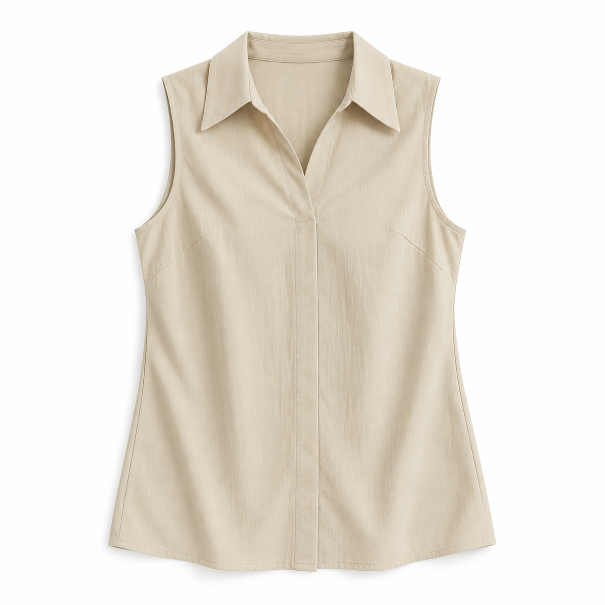 Blusa Beige sin mangas — producto solo