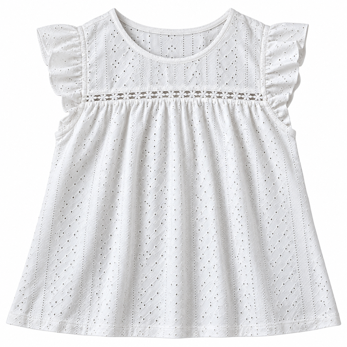 Blusa blanca de encaje — producto solo