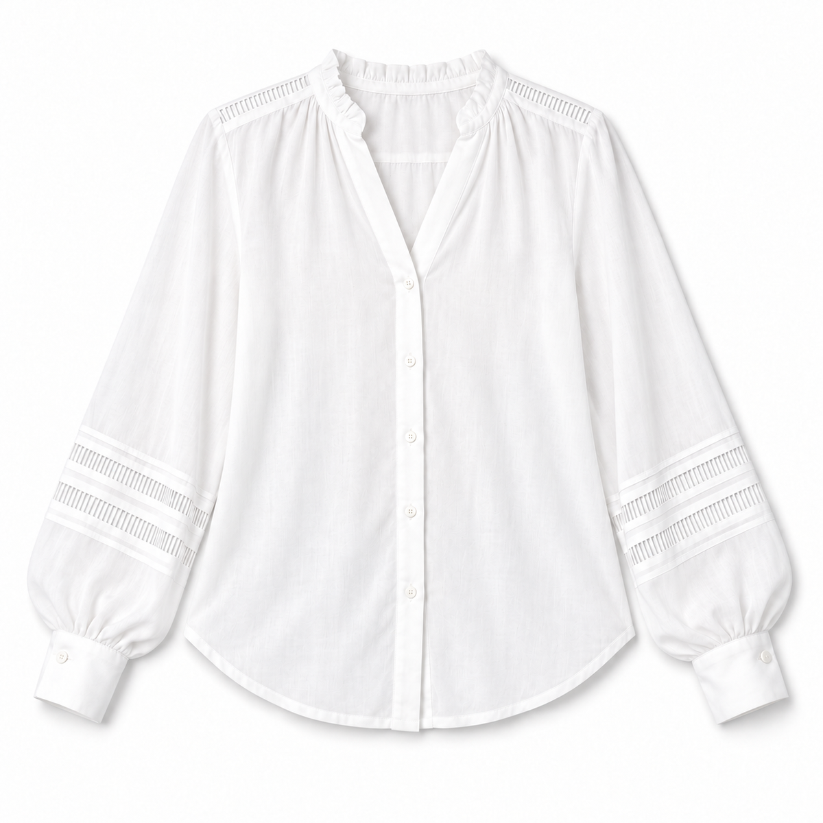 Blusa blanca moderna — producto solo