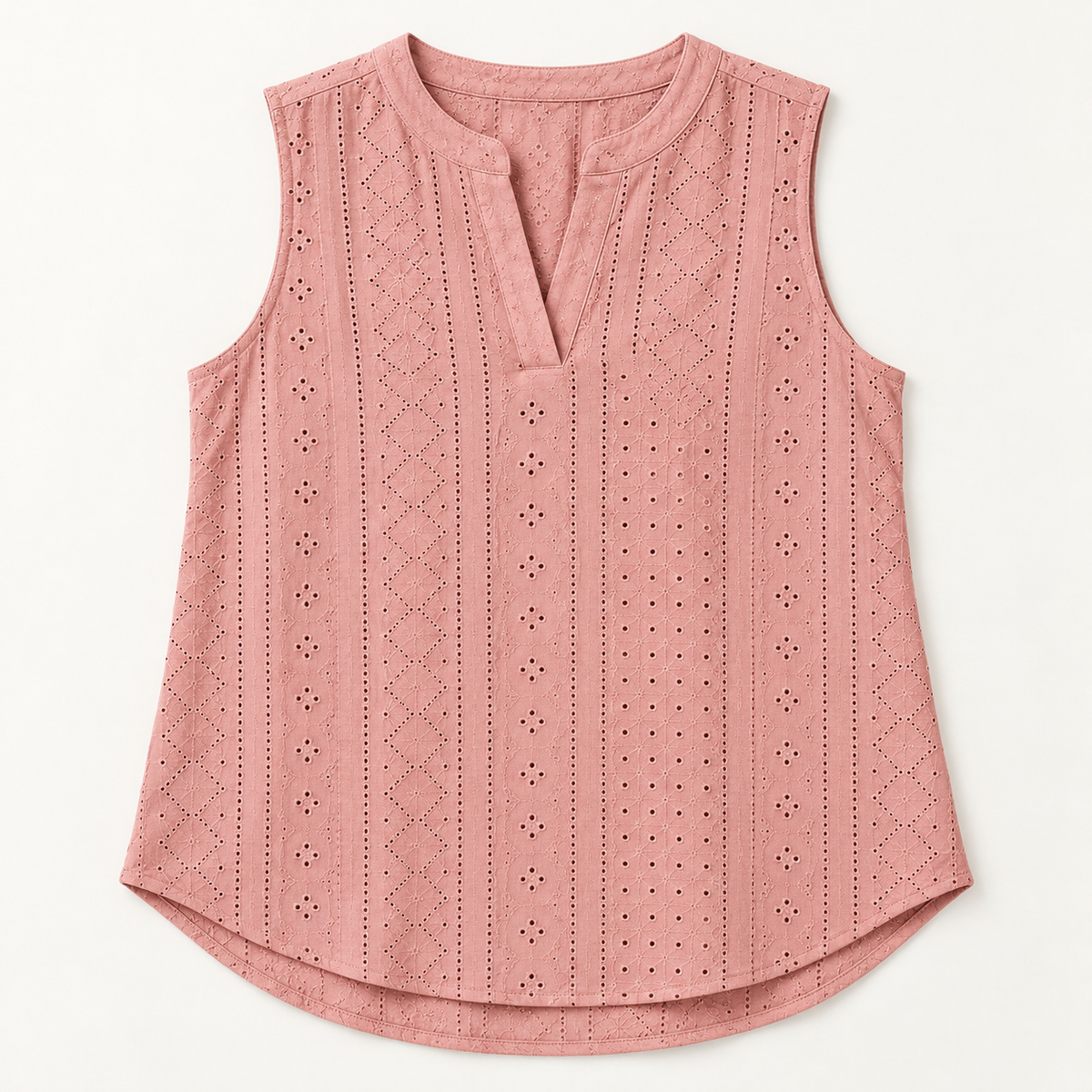 Blusa rosa fresca sin mangas — producto solo