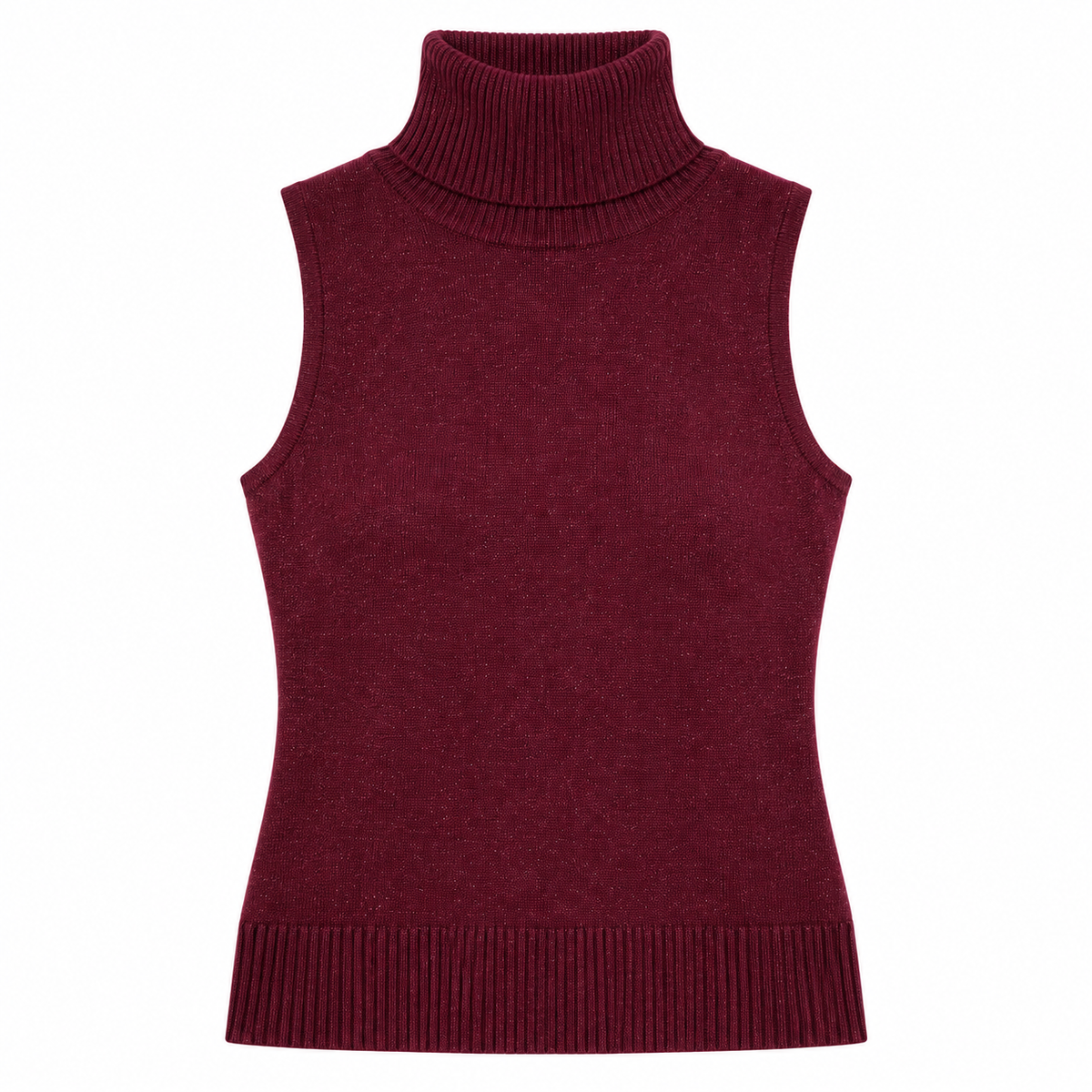 Blusa sin mangas cuello tortuga — producto