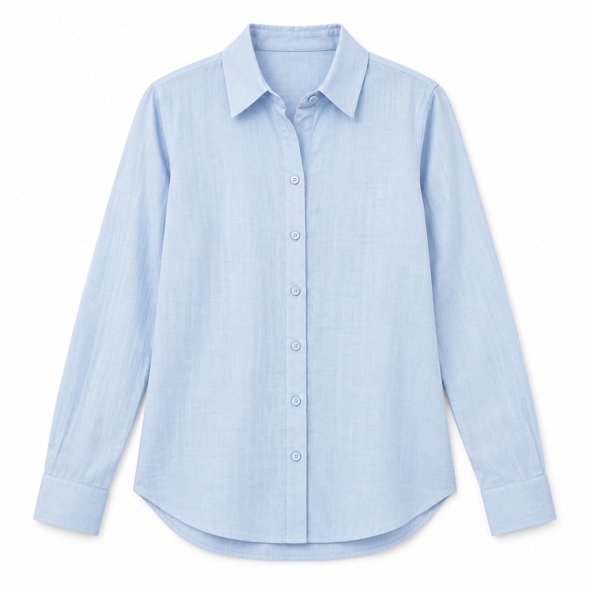 Camisa celeste sola, vista de frente