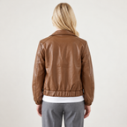 Chaqueta ecocuero Marrón — espalda