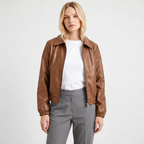 Chaqueta ecocuero Marrón — frente