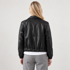 Chaqueta ecocuero Negro — espalda