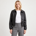 Chaqueta ecocuero Negro — frente