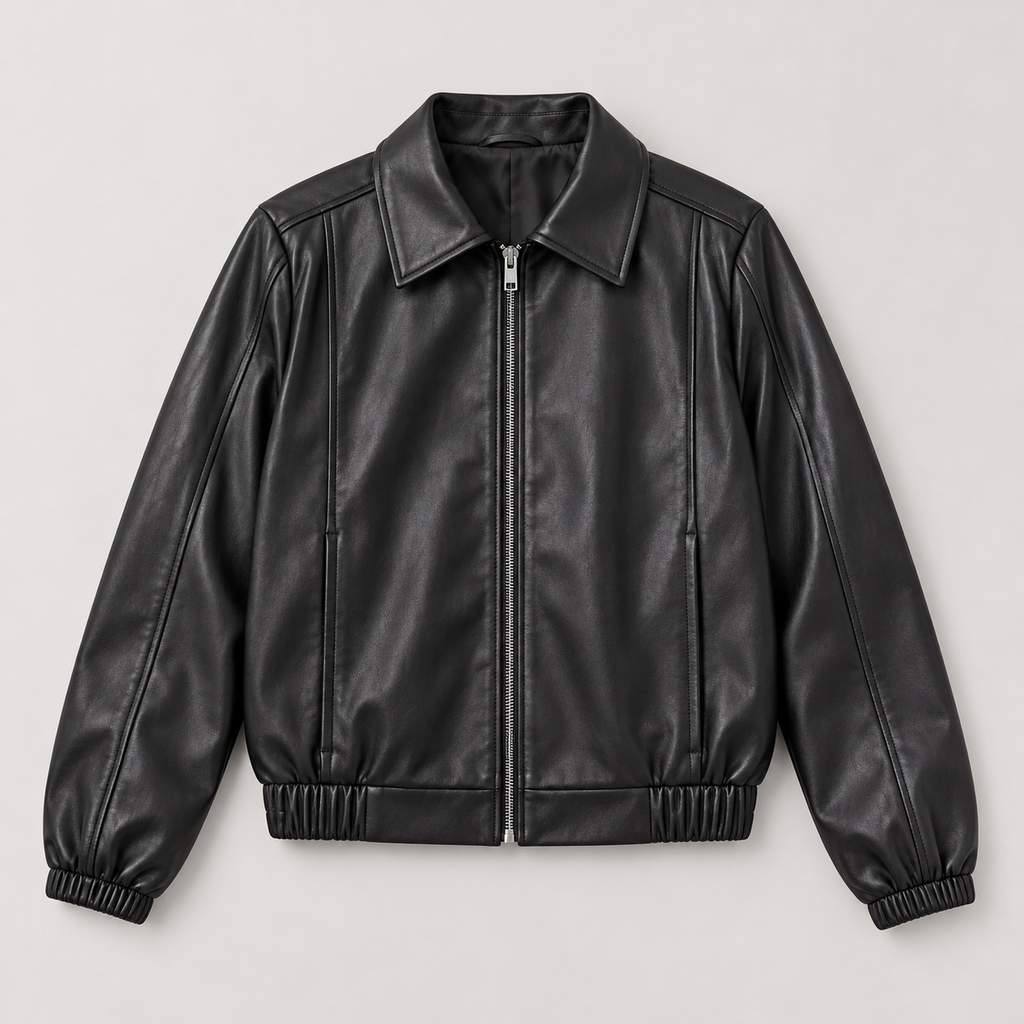 Chaqueta ecocuero Negro — producto solo