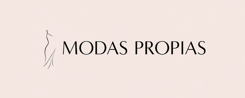 MODAS PROPIAS, logo con trazo sutil de vestido