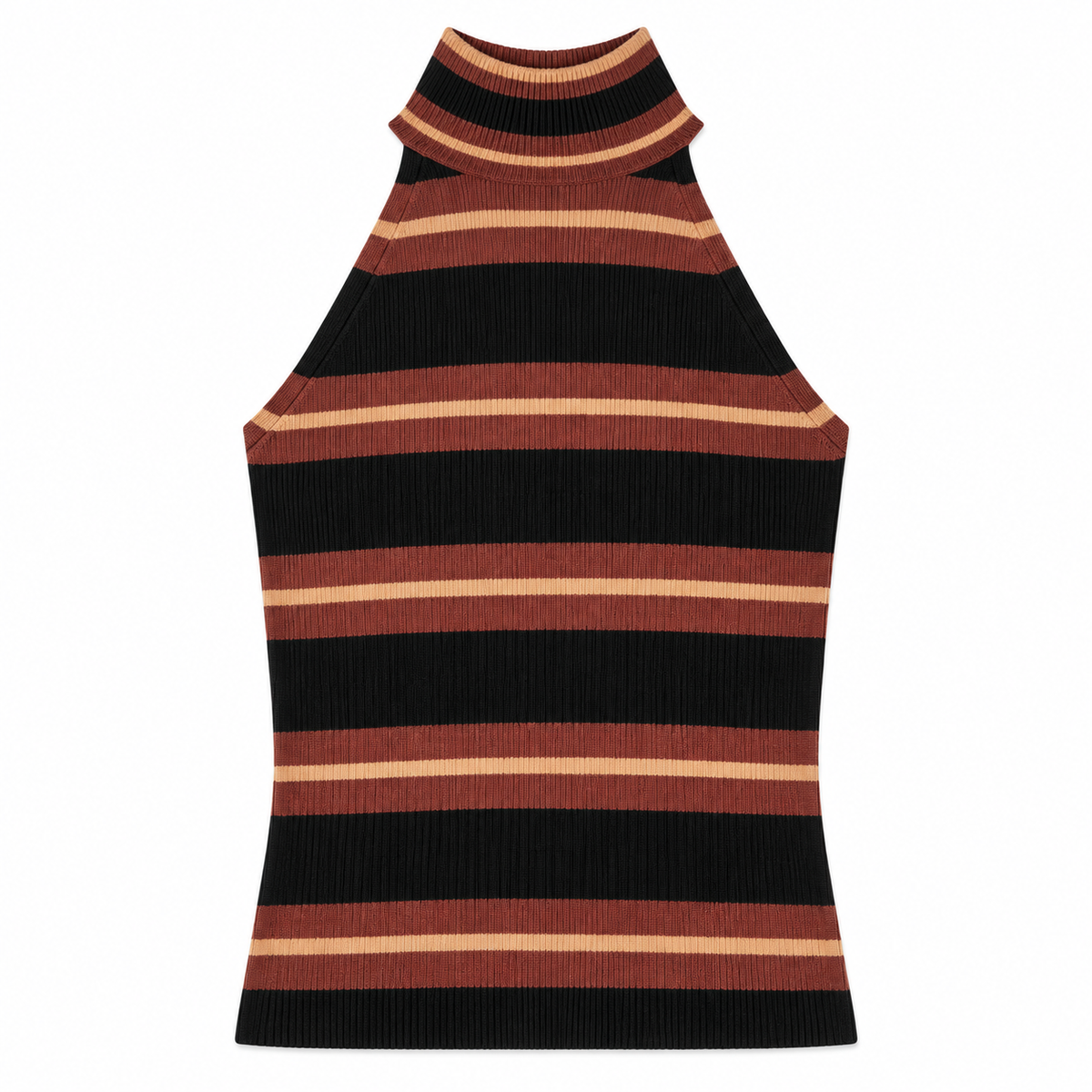 Top Rayado sin Mangas Cuello Alto | Estilo Urbano — producto