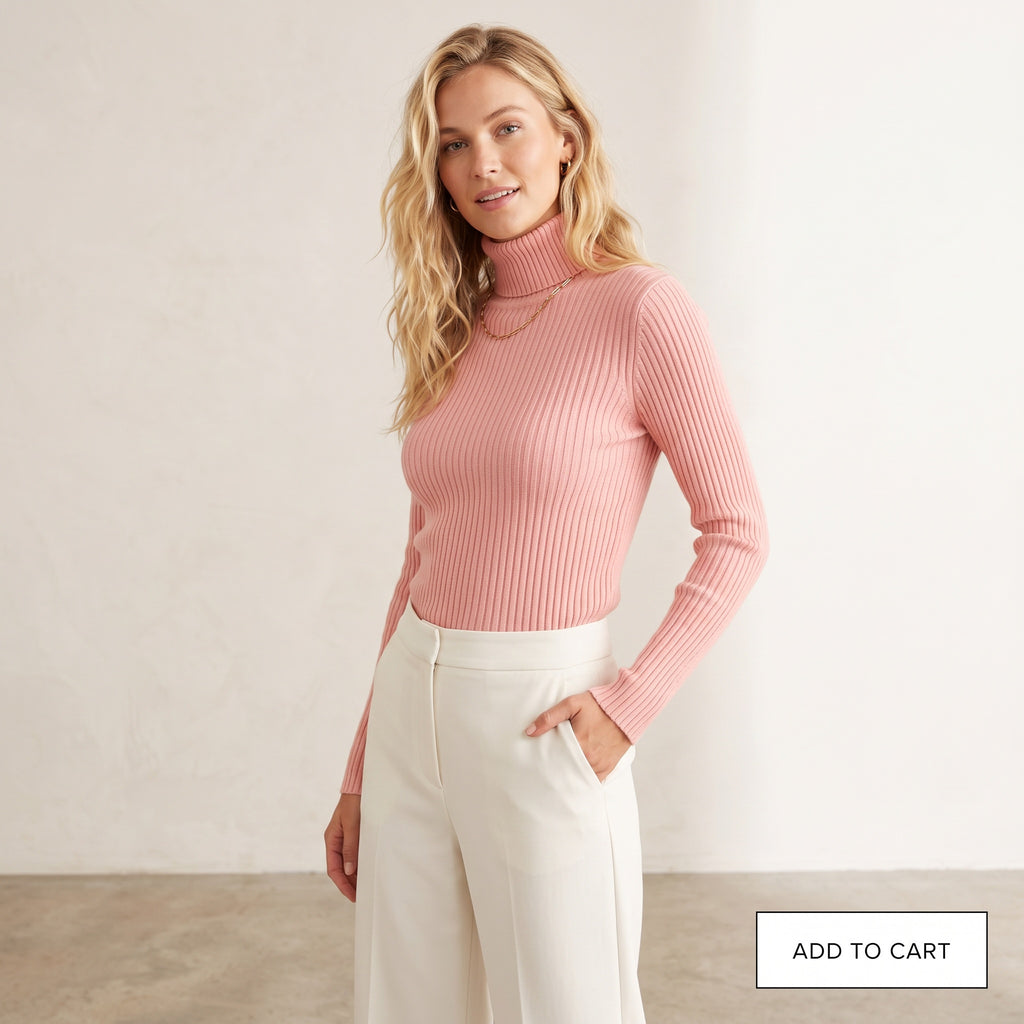 Sweater Cuello Alto | Abrigado, Suave y Estilizado